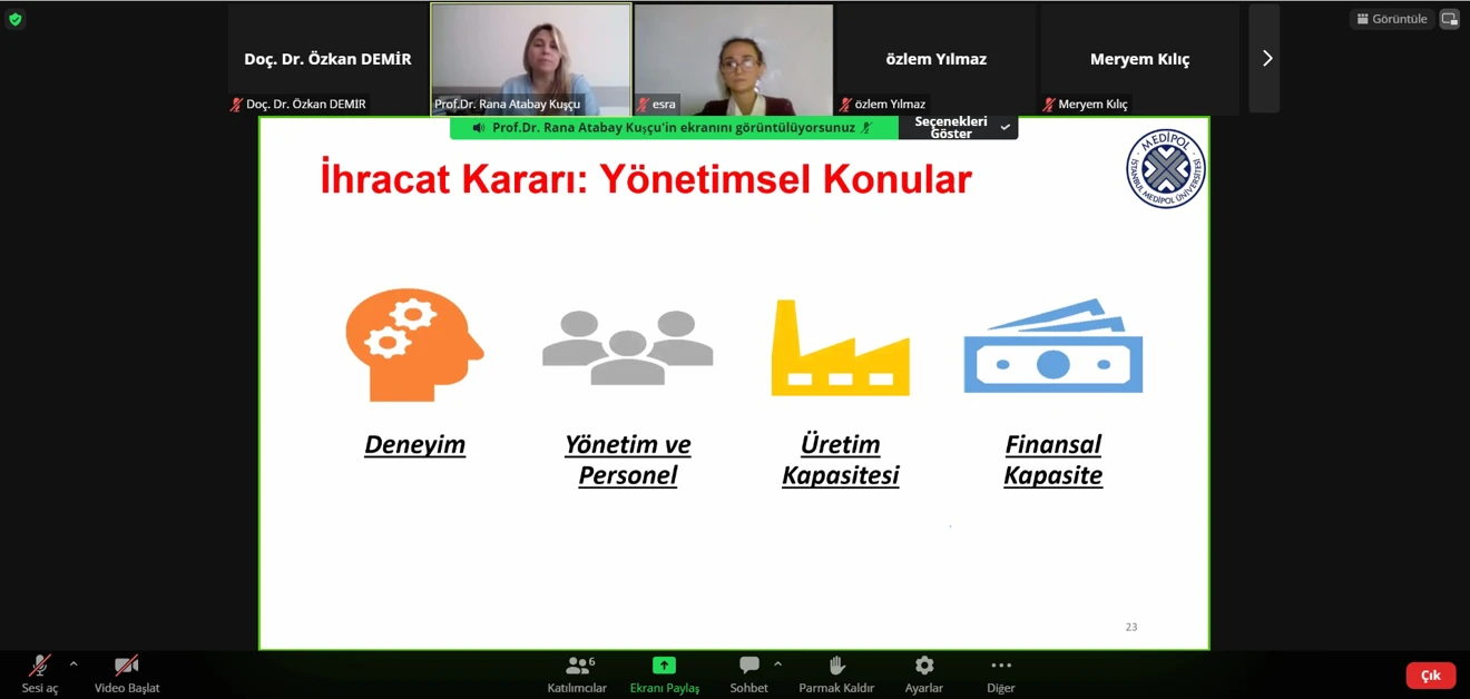 İhracatta Pazarlama Stratejileri / Online Seminer